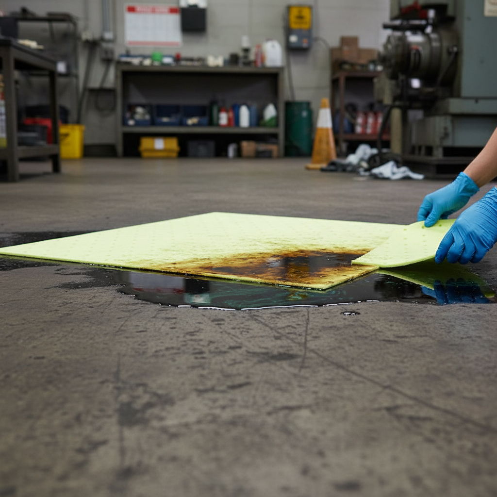 Chemical Absorbent Pads 90 Litre 400 x 500mm Yellow for Chemical Spill Cleanup