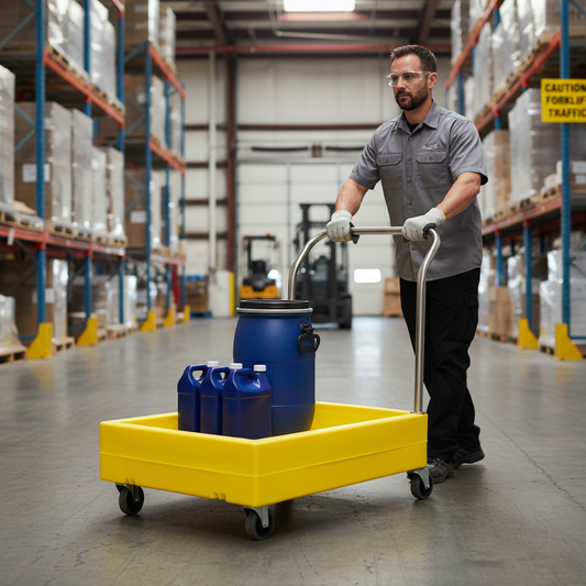 Poly Trolley 100 Litre 1000 x 700 x 300mm for Carrying 25 Litre Cans